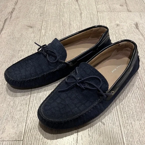 Zara Navy Blue Driving Shoes size 42 Zara Driving Shoes Men main image 2